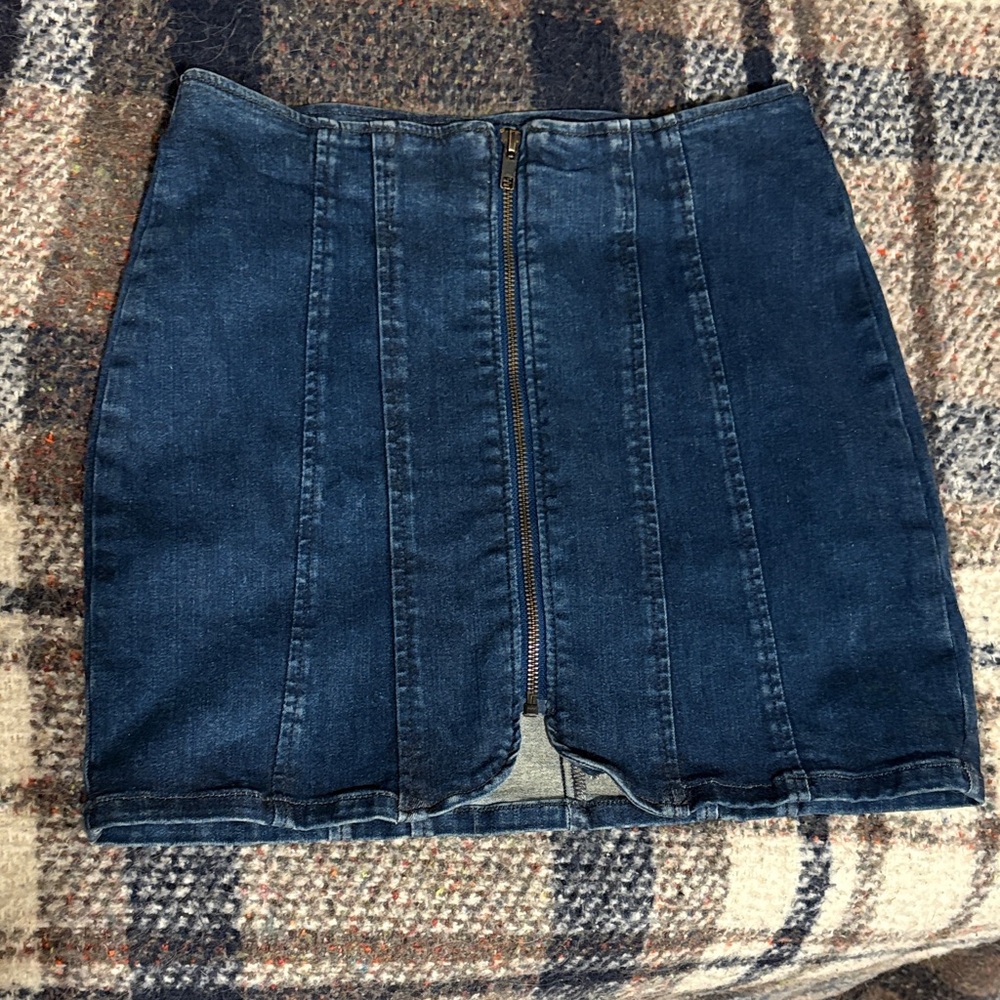 We The Free Dark Denim Mini Skirt‎